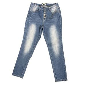 TALA Jeans Distressed High-Waisted Button-Fly With Stretch- Size Women’s 10
